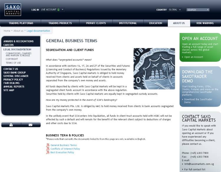 Saxo Capital Markets_Segregation and Client Funds